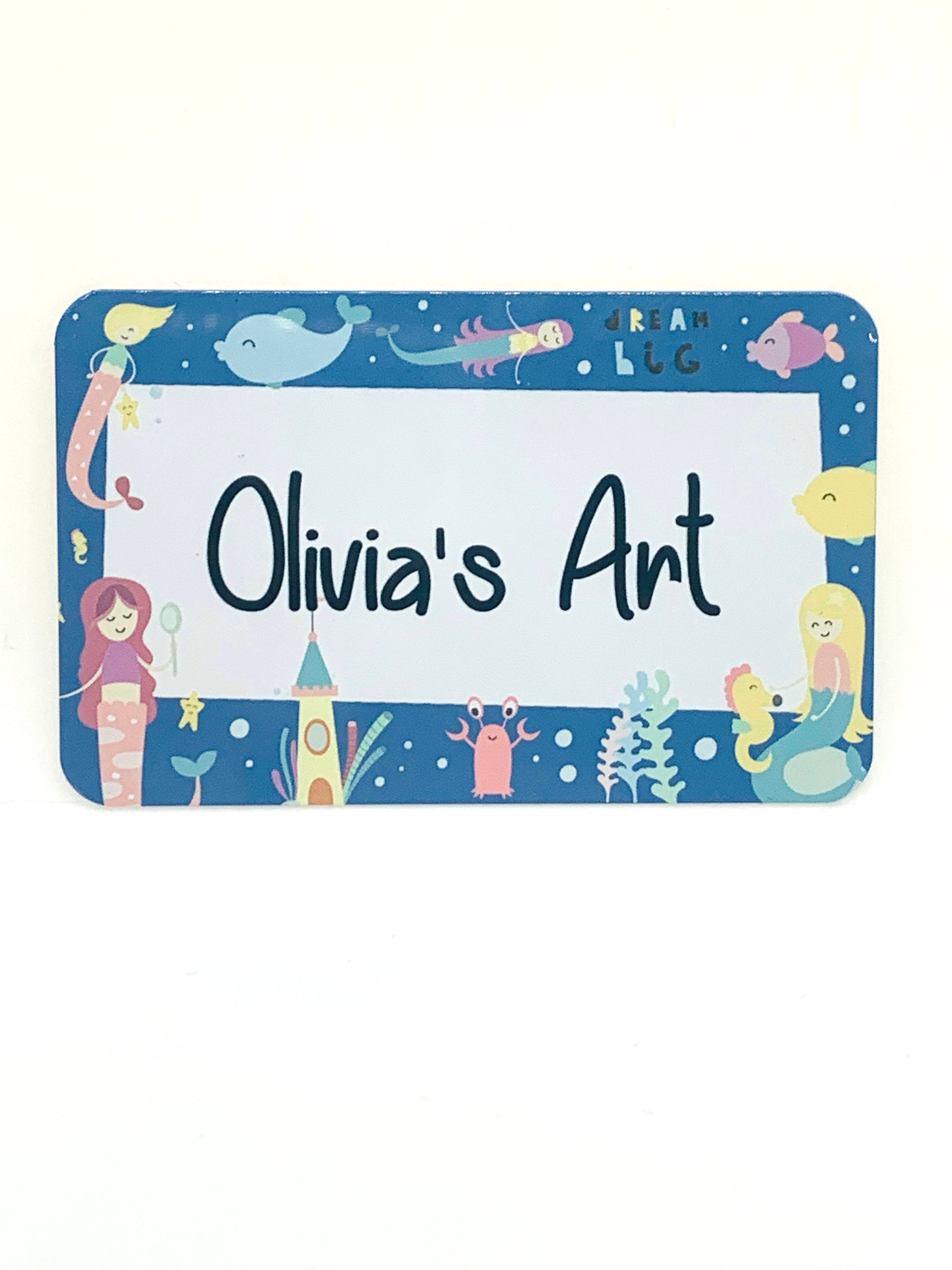 Name Personalised, Art Holder for Kids, Mermaid