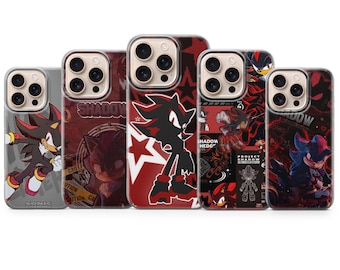 Shadow the Hedgehog Phone Case Sonic Edgy Cover for iPhone 17Pro, 17e, 16, 15, 14, 13, 12, 11, Samsung S26, S25, A56, A16, Pixel 10a, 9Pro