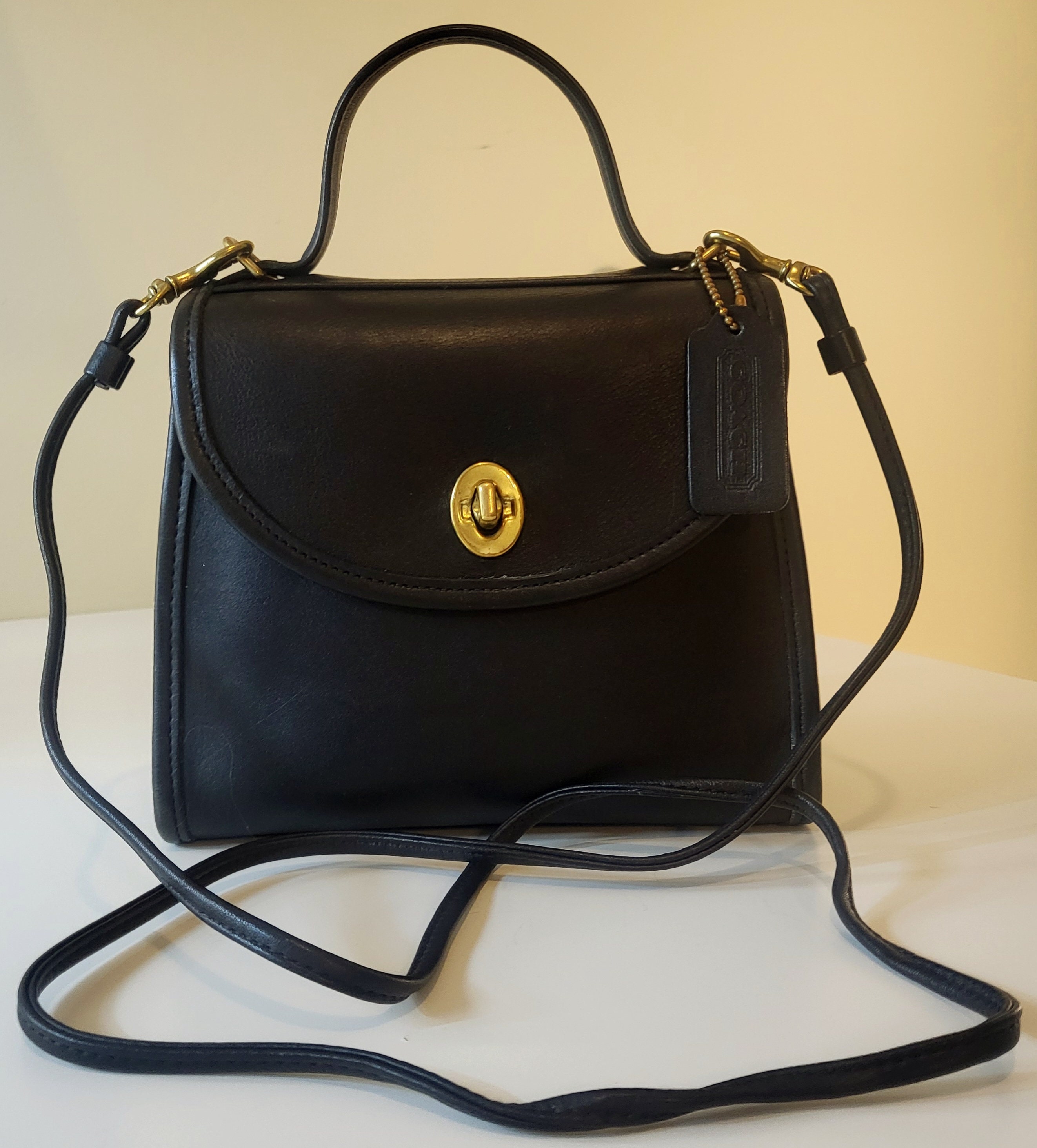 バッグ Vintage Coach Regina Bag Taupe Leather Vintage COACH Regina Bag #9983 Dark Brown Leather 90s