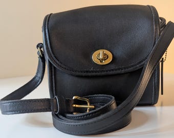 バッグ Vintage Coach Taft bag Black Leather USA Vintage Coach Taft Bag - Vintage Coach Shoulder Bag