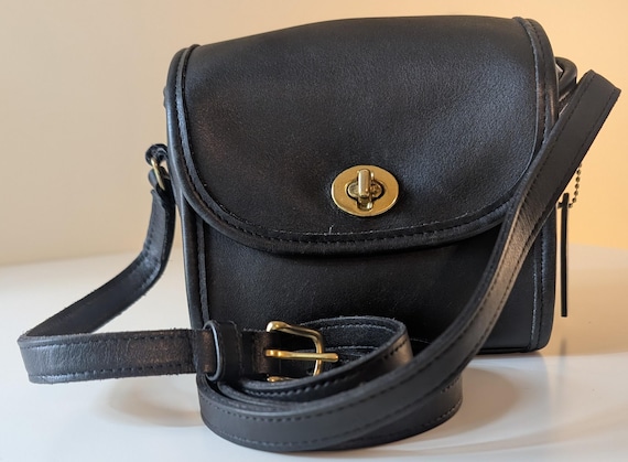 Vintage Coach Emmie Flap Bag in Black 9018 - Etsy