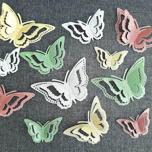 Papillons décoratifs/ Papillons de décoration de table en set/ Papillons de décoration en papier/ Décoration en papier/ Papillons décoratifs de différentes couleurs