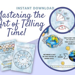 Telling time, Learning time, Homeschool, Printable worksheets