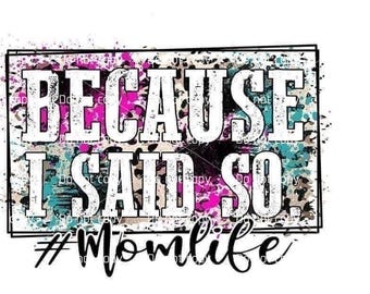 because i said so - mom life