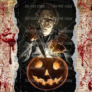michael myers with pumpkin