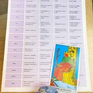 Tarot Cheat Sheet Printable Tarot Meanings Tarot Meanings Cheat Sheet ...