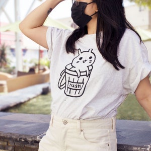 Kawaii T-Shirt | Cute Shirts | Funny Shirt | Cute Character | Relatable Shirt | Tuzi &quot;Trash&quot; T-Shirt by TuziNeko