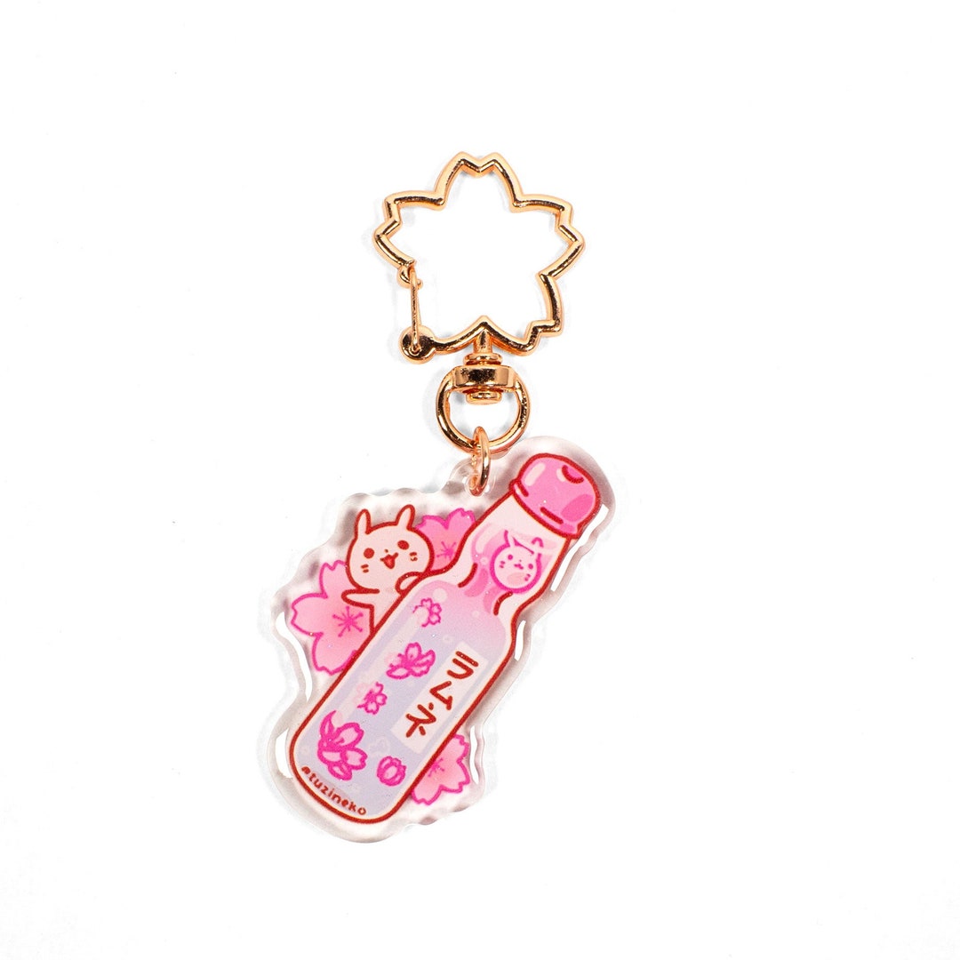 Cute Keychains Kawaii Keychains Epoxy Doublesided Keychains Cherry