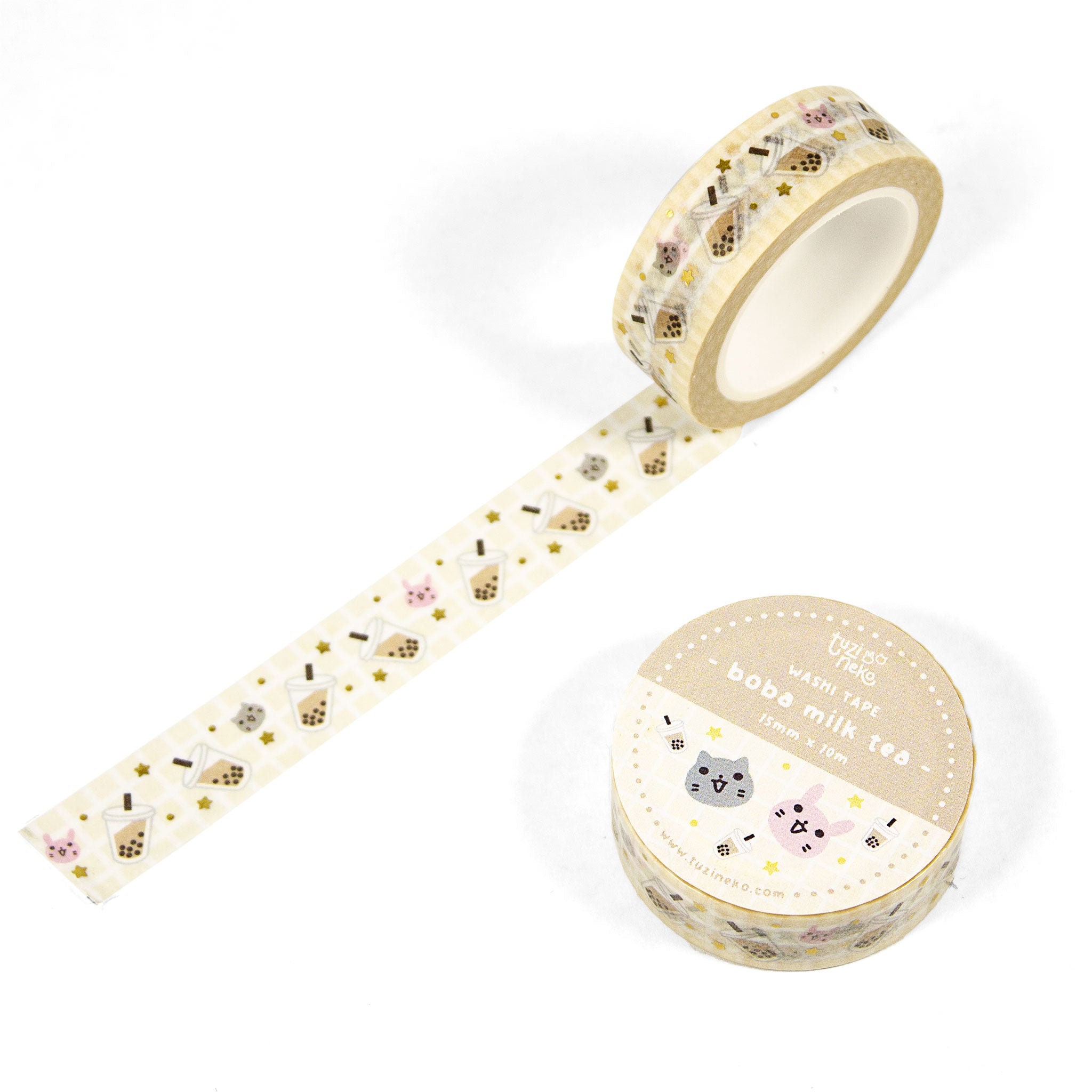 Boba Washi Tape w Gold Foil – A Jar of Pickles