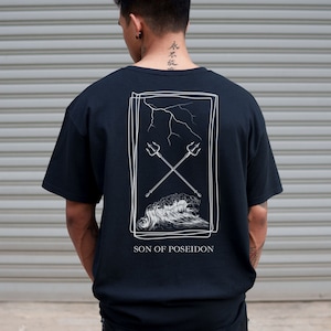 Percy Jackson Inspired &#39;Son of Poseidon&#39; T-Shirt, Camp Half Blood, Demigod Shirt, Ancient Greek Mythology, 100% Eco Friendly Organic Cotton