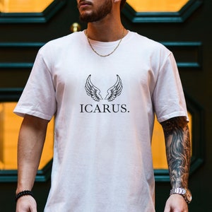 Oud-Grieks Icarus Shirt, 100% Biologisch Katoen, Literaire Academia Kleding, Renaissance Mythology T-Shirt, Eco Friendly Product