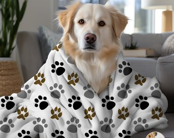 Dog paw blanket hotsell