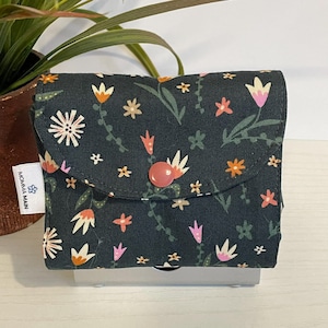 Handmade Foldable Shopping Bag - Green Floral