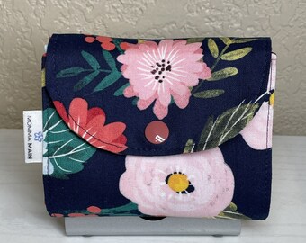 Handmade Foldable Shopping Bag - Wispy Rose & Mum