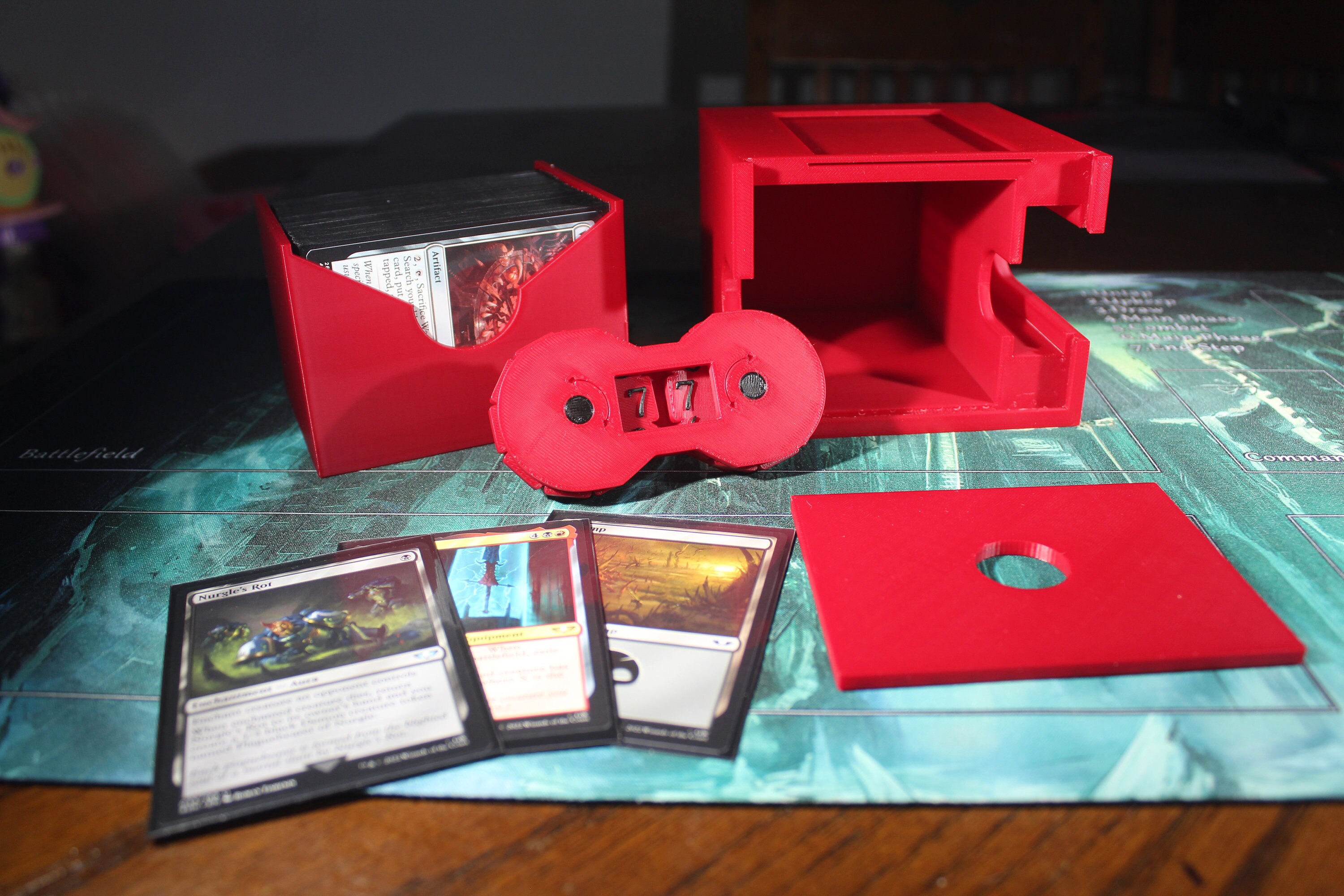 Deck Box Magic the Gathering Commander EDH With Life Counter Etsy