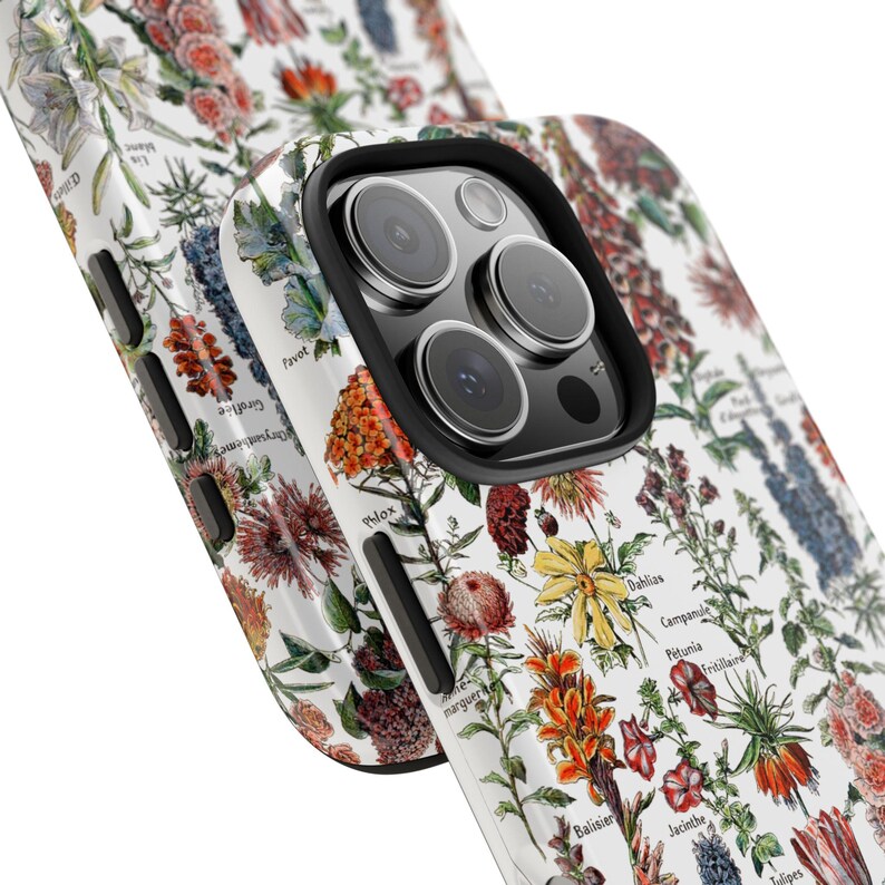 Botanical Phone Case: Vintage Adolphe Millot Illustration, Impact-Resistant image 3