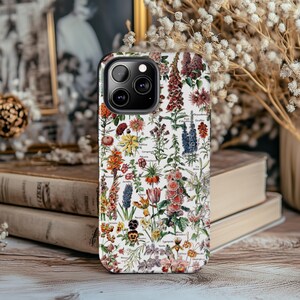 Botanical Phone Case: Vintage Adolphe Millot Illustration, Impact-Resistant image 2