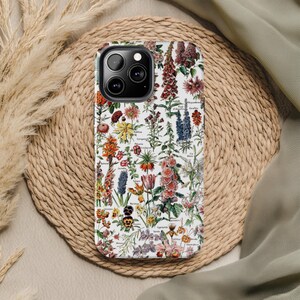 Botanical Phone Case: Vintage Adolphe Millot Illustration, Impact-Resistant image 1
