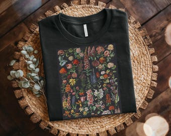 Adolphe Millot Wildflower Botanical Illustration T-Shirt: Nature Lover Gift