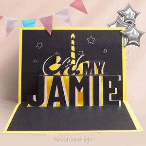 3D Pop-up Personalised Birthday Card Custom Gift for family friends lovers