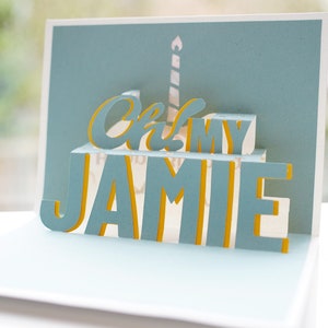 3D Pop-up Personalised Birthday Card Custom Gift for family friends lovers