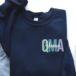 Personalized QMA Nurse Sweatshirt: Custom Medical Aide Gift