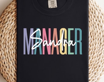 Comfort Colors Manager Shirt, Custom Manager T-shirt, Admin Shirt, Custom Corporate Travel Management Shirt, P23
