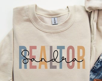 Personalized Realtor Sweatshirt: Real Estate Agent Gift