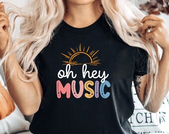 Chemise de prof de musique, chemise de prof de musique Oh Hey, chemise de prof de promotions, chemise de prof de musique, musicothérapeute, chemise de prof de STEM, prof de vapeur, PCA434