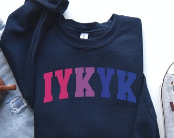 Sweat-shirt subtil Bi Pride : chemise bisexuelle IYKYK