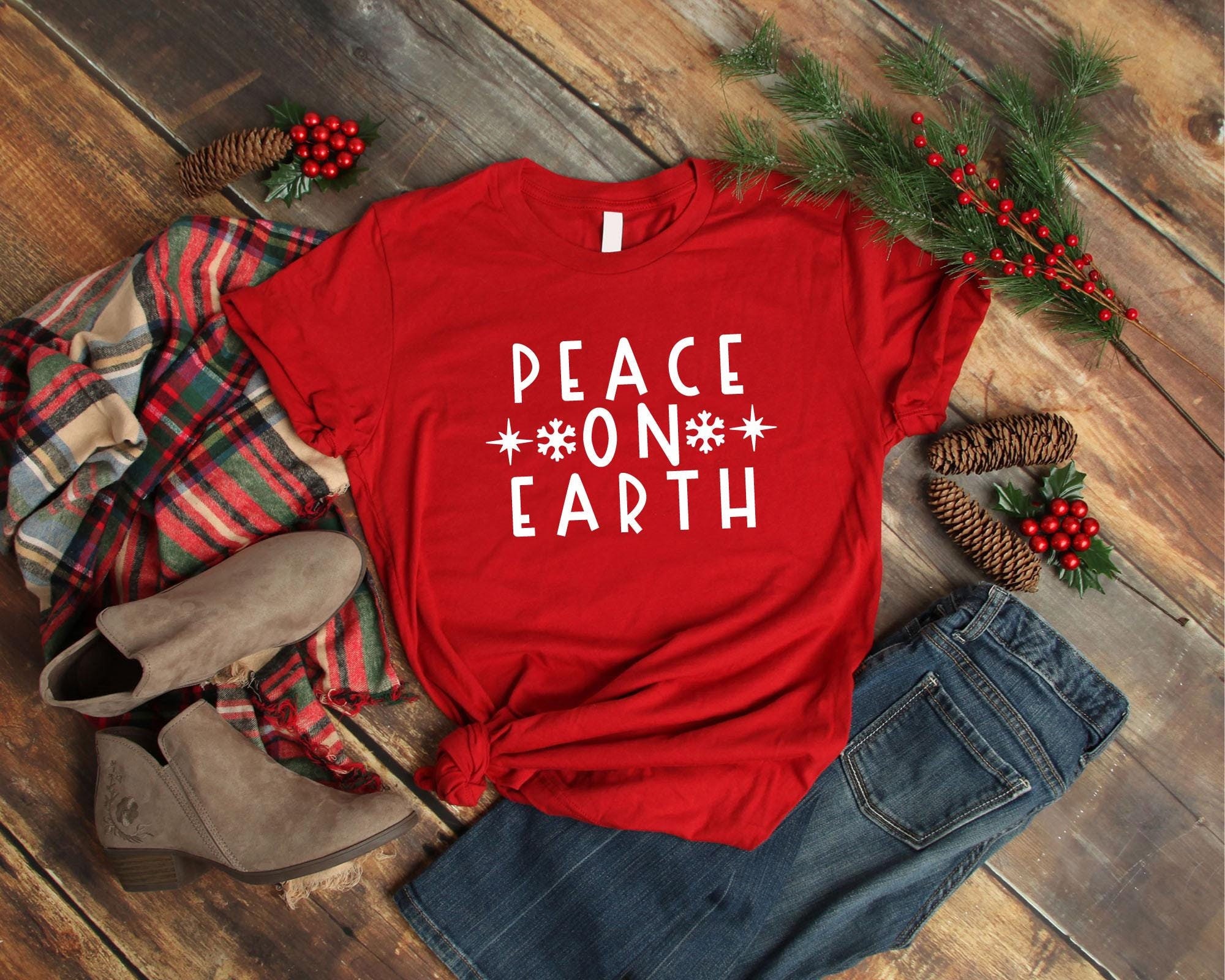 Clothing Peace On Earth Sweatshirt May Peace Prevail On Earth