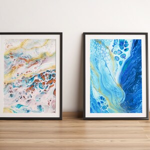 Blue Wall Art, Pastel Blue Poster, Blue and White Watercolor Print, Printable Art, Home Decor, Light Blue, Minimalism, Modern, Abstract
