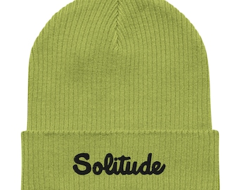 Organic ribbed beanie - SOLITUDE