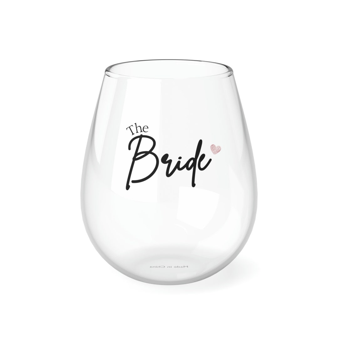 THE BRIDE Stemless Wine Glass Etsy