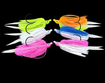 Señuelo Poison Tail Jig Teaser de 3/8 oz, 7/0 GLOW