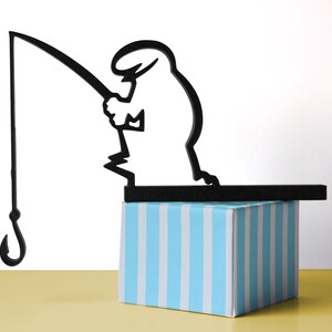 La Línea Figur | „Angeln“ | mehrere Größen | Wandkunst | die Linie | Geschenk | Wohnzimmer | Sport | billiges Geschenk | die Linie