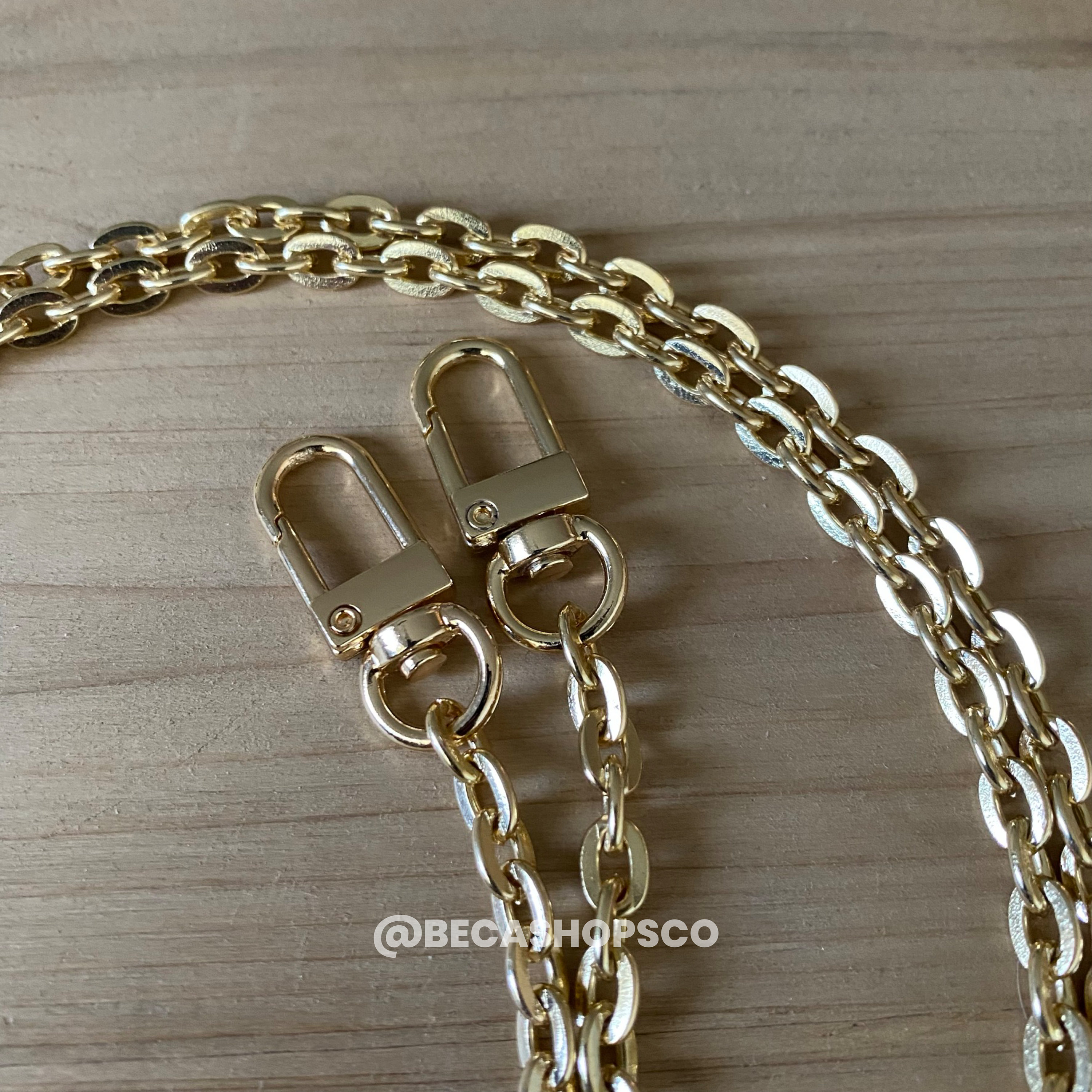 Gold Crossbody Oval Chain Strap Replacement for Louis Vuitton
