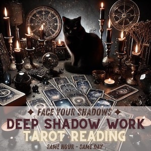 Schaduwwerk Tarotlezing Onder ogen zien van je schaduwen Hetzelfde uur Dezelfde dag paranormale lezing waarzeggerij heks spiritueel magisch orakel cadeau voor haar