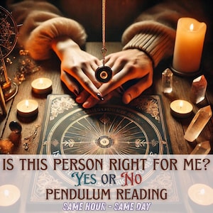 Cette personne est-elle faite pour moi ? Lecture au pendule Oui ou non à la même heure le même jour radiesthésie lecture psychique divination sorcière Cadeau spirituel pour elle