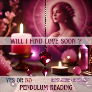 Vais-je bientôt trouver l'amour ? Lecture au pendule Oui ou non à la même heure le même jour radiesthésie lecture psychique divination sorcière Cadeau spirituel pour elle