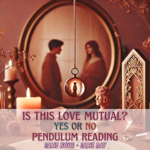 Questo è amore reciproco? Lettura del pendolo Sì o no Stessa ora Stesso giorno Rabdomanzia Lettura psichica Divinazione Strega Dono spirituale per lei
