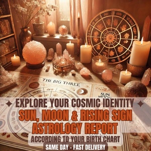Lectura astrológica del signo ascendente Sol Luna Descubre tu identidad cósmica Camino de vida Tu carta natal Consulta astrológica regalo del zodiaco para ella