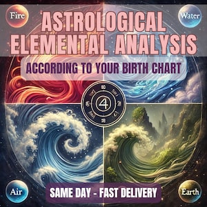 Lectura de la Carta Natal Elemental Descubra su Equilibrio de Fuego, Agua, Tierra y Aire y Perspectivas del Camino de Vida Lecturas Astrológicas 4 Análisis de los Cuatro Elementos