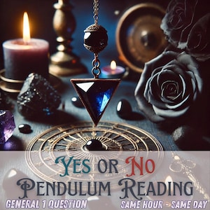 1 question Lecture au pendule Oui ou non Même heure même jour Radiesthésie Général 1 question Lecture psychique Divination Sorcière Cadeau spirituel pour elle