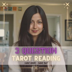 Lectura de tarot de 3 preguntas Lectura psíquica para el amor Futura carrera Lectura de tres preguntas Entrega rápida en la misma hora Predicción psíquica detallada