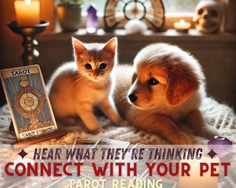 Pet Tarot Reading Connect with Your Pet Same Hour Same Day psychic reading divination witch spiritual oracle gift for her