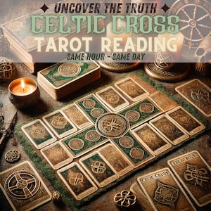 Het Keltisch kruis Tarotlezing Krachtige verspreiding op hetzelfde uur op dezelfde dag paranormale lezing waarzeggerij heks spiritueel orakel cadeau voor haar