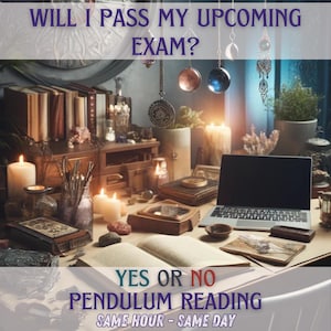 Vais-je réussir mon examen ? Lecture au pendule Oui ou non à la même heure le même jour radiesthésie lecture psychique divination sorcière Cadeau spirituel pour elle
