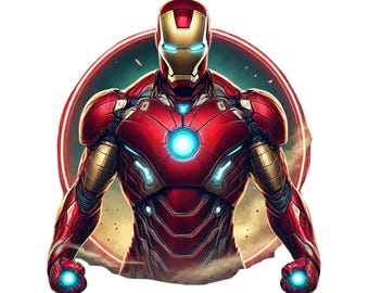 Iron Man PNG Clipart: Transparent Super Hero Design (Digital Download)
