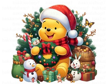 くまのプーさん 冬 png、くまのプーさん クリスマス クリップアート